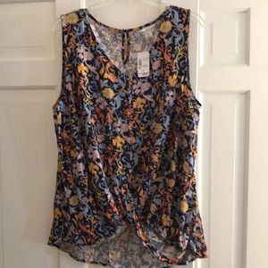 Sleeveless Front Twist Top Sz XL